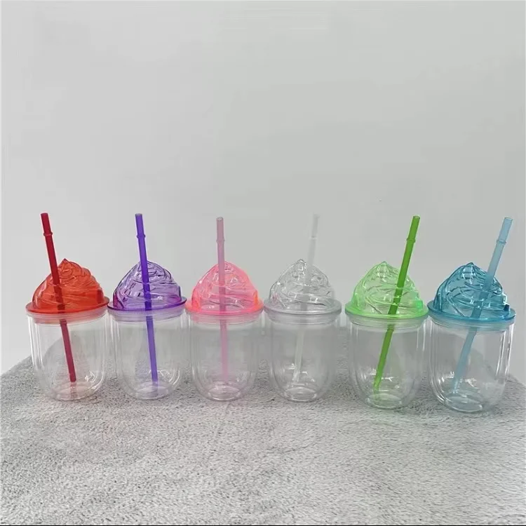 Wholesale Double Wall Plastic Cone Insulated Acrylic Summer Cups Ice Cream  Top Tumbler with Lids and Straws - China Plastic Cone Insulated Acrylic  Summer Cups and Tumbler price