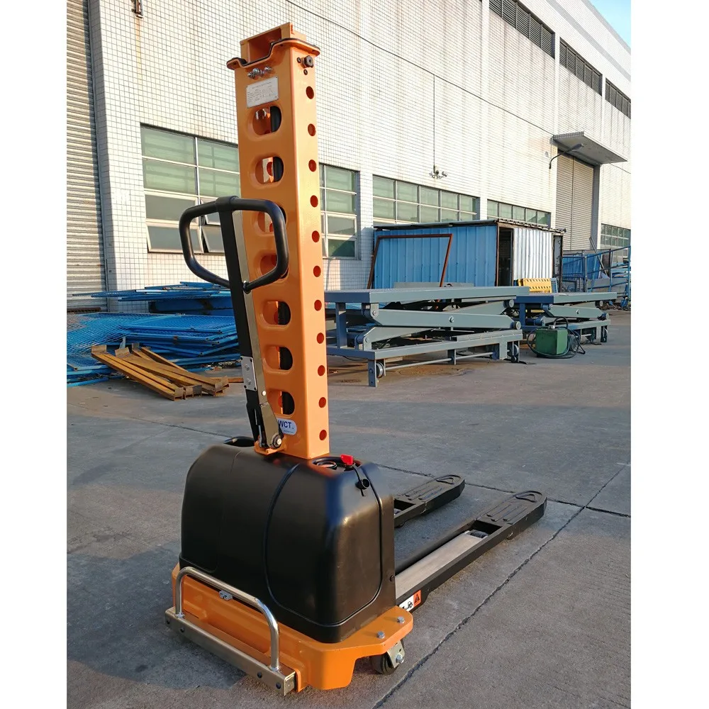 New Condition 500kg Self-Loading Semi Electric Forklift Stacker Hydraulic Reclaimer