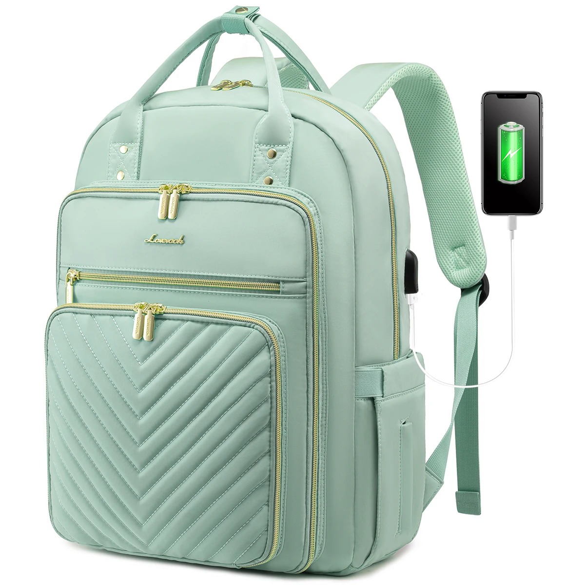 Mochilas acolchadas de 17in para mujer, morrales informales para ordenador  portátil y escolar, venta al por mayor