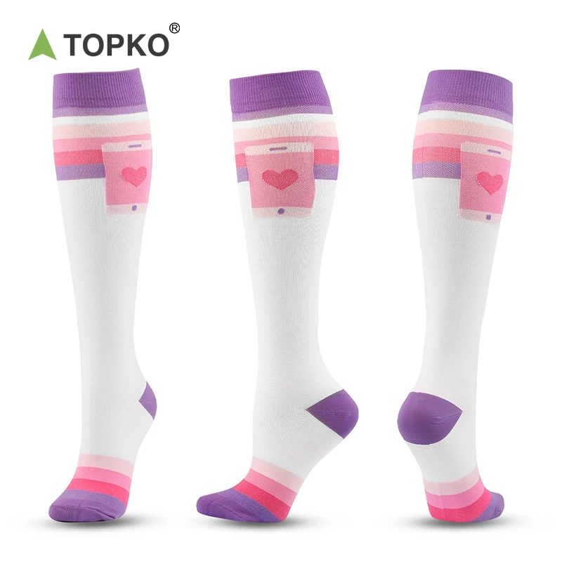 TOPKO, оптовая продажа, высококачественные нейлоновые мужские и женские Спортивные Компрессионные носки