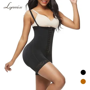 Suspender Lace Breathable Tummy Control Butt Lifter Open Crotch Bodysuit Colombian Shapewear Women High Waist Shapewear