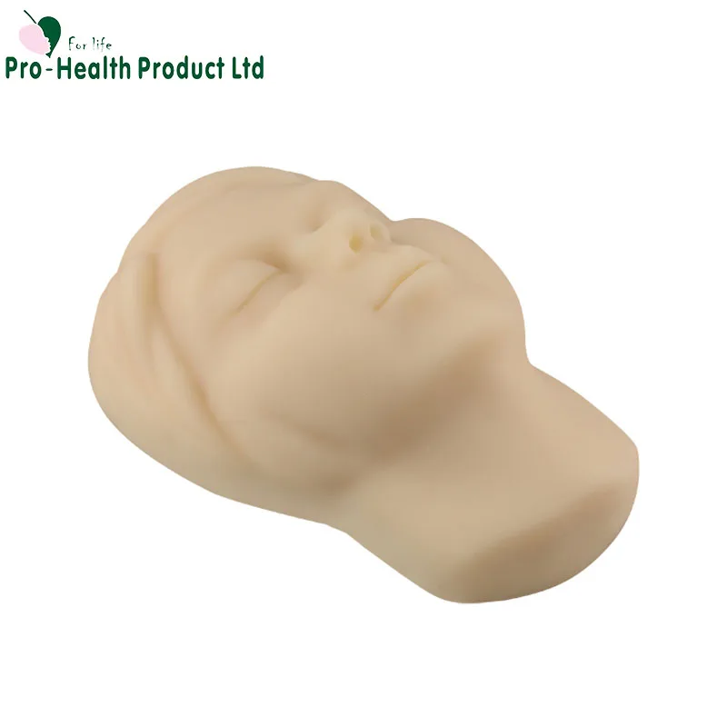 Мягкая силиконовая женская голова манекена для лица с костным швом для тренировки ботокса и филлеров