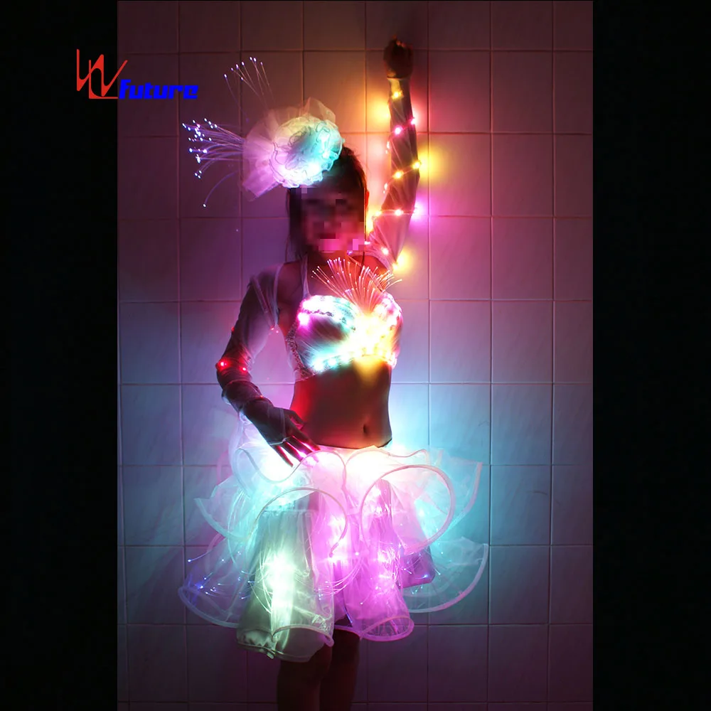 Hot Sexy Girl Led Bra with Skirt,light up Angel Dress,tron Girl Led Clothes  Chinese Performance Ballroom Dancing for Girls White| Alibaba.com