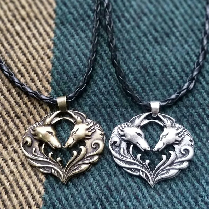 Wolf Couple Necklace
