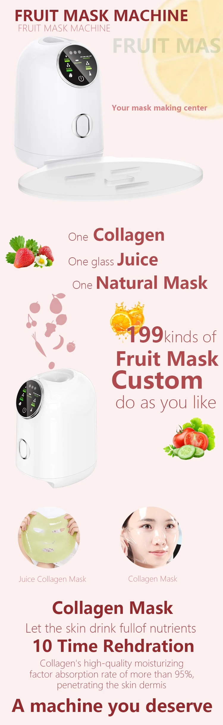 DIY Facial Mask Maker Machine Fruit Face Mask Maker