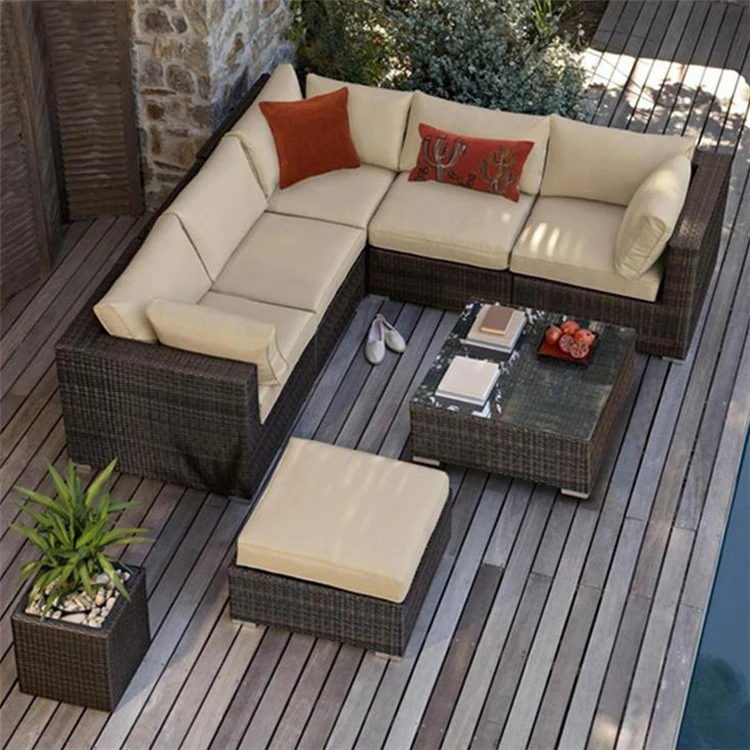 3 seater corner cheap garden sofa set