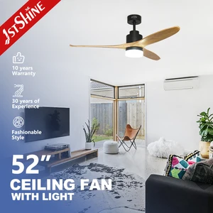 1stshine Ceiling Fan Modern Oem Brand 3 Wooden Blades LED Ceiling Fan with Led Light