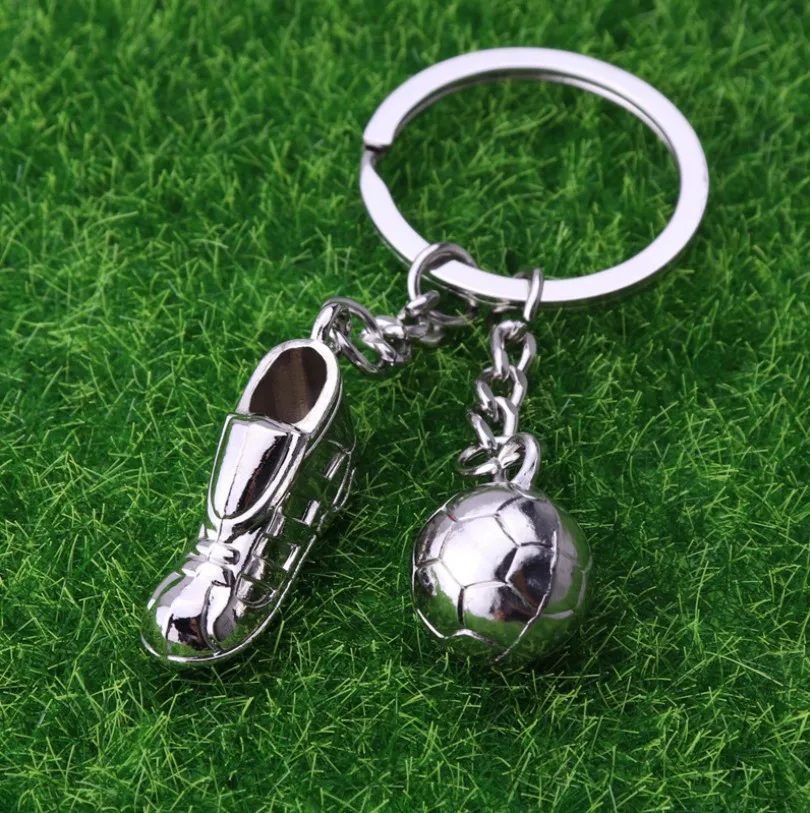 Cute Metal Soccer Keychain Soccer Ball Key Ring Football Key Chain Creative Soccer Shoe and Ball Charm Pendant
