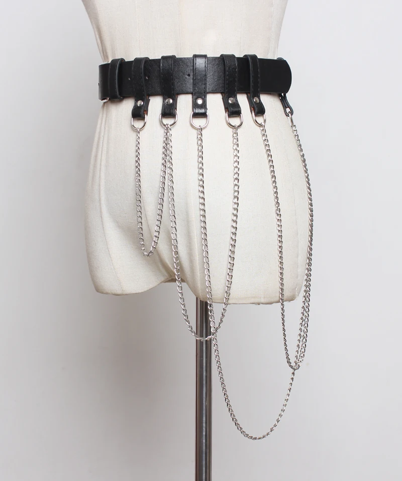 Goth Rave Nightclub Party Pants Jewelry Fashion Leather  display picture 2