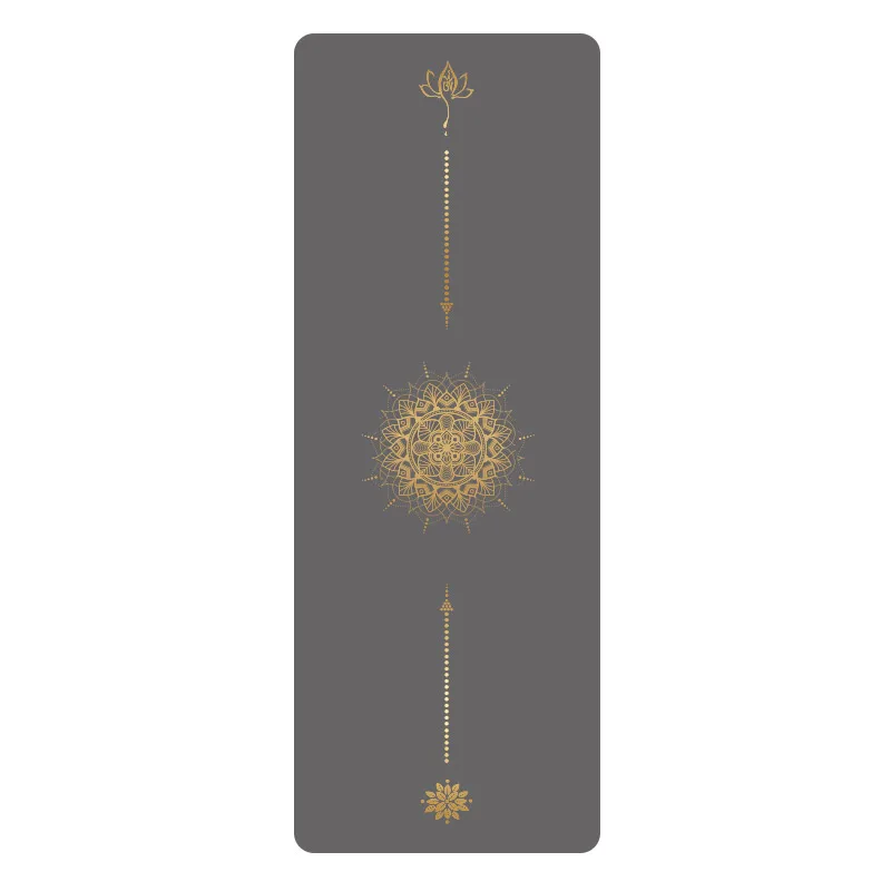 Пользовательские золотые Печатные коврики экологически чистые Пилатес PU натуральный резиновый коврик для йоги