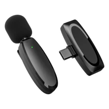 Professional Wireless Lavalier Microphone Blue Tooth Noise-Cancelling Lapel Light-Weight Mini Microphone for Live