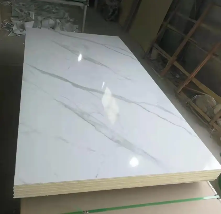 4x8 Uv Pvc Sheet Marble Alternative Wall Panels Plastic Flexible UV ...