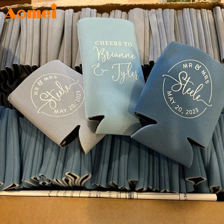 AOMEI Customized 12 16 OZ Blank Sublimation Smart Cheap 3 4 in 1 Thick Foam Drink Beer Bottles Can Cooler Stubby Holder
