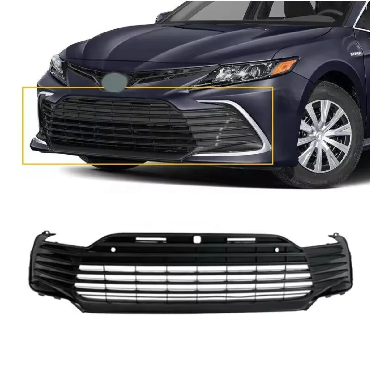 Saivis body kit front bumper lower grille mesh with radar hole for TOYOTA camry LE XLE 2021 2022