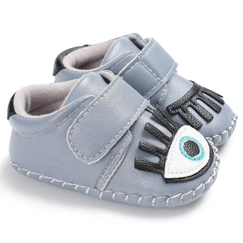 EVERTOP high quality cartoon design soft sole PU leather cute baby shoes toddler loafers