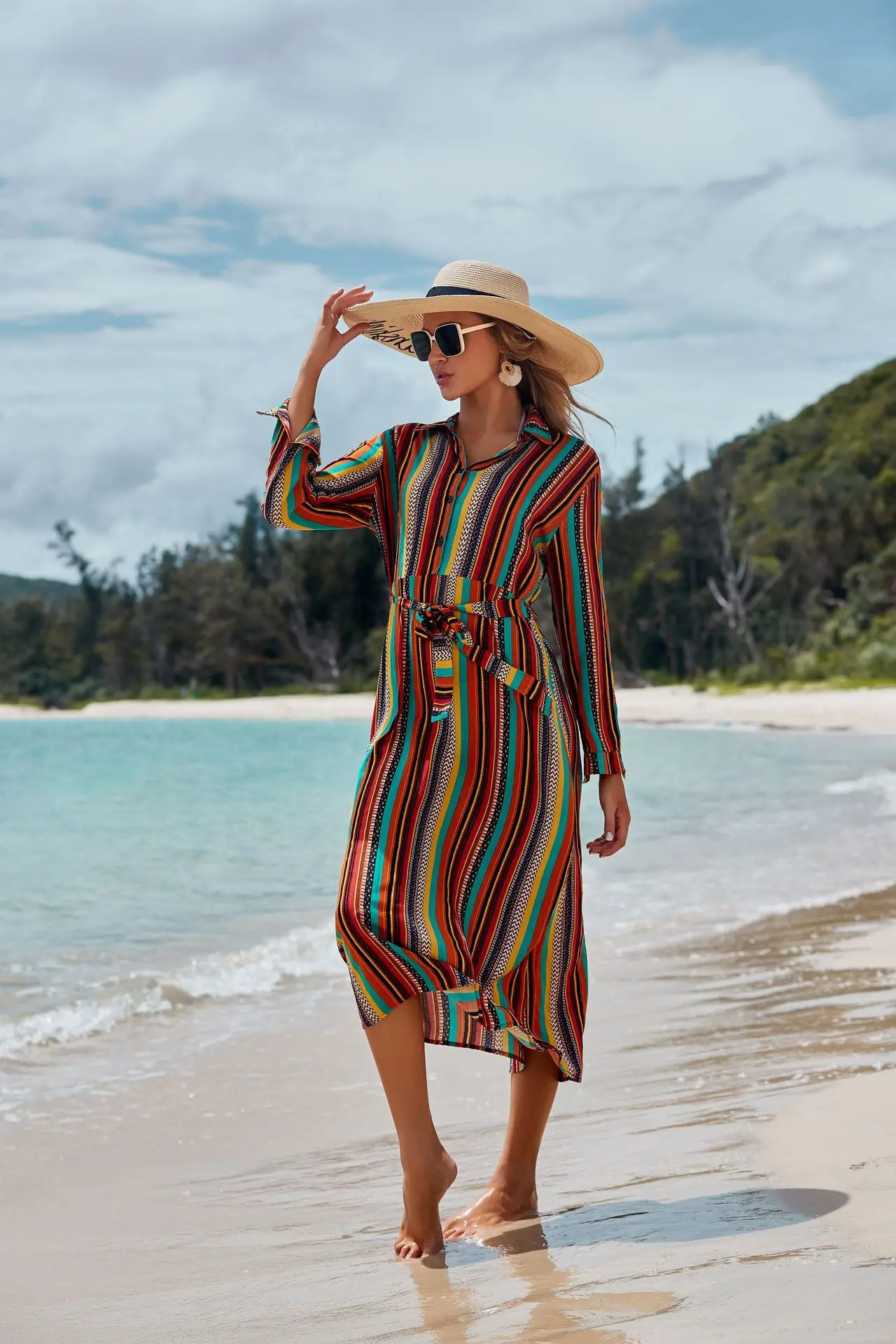 Beautiful Beach Maxi Dress - Quick Dry, Anti-Uv, Sustainable