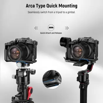 NEEWER Aluminum Video Rig ARRI Holes R50 Camera Cage Compatible with Canon EOS R50 detail image