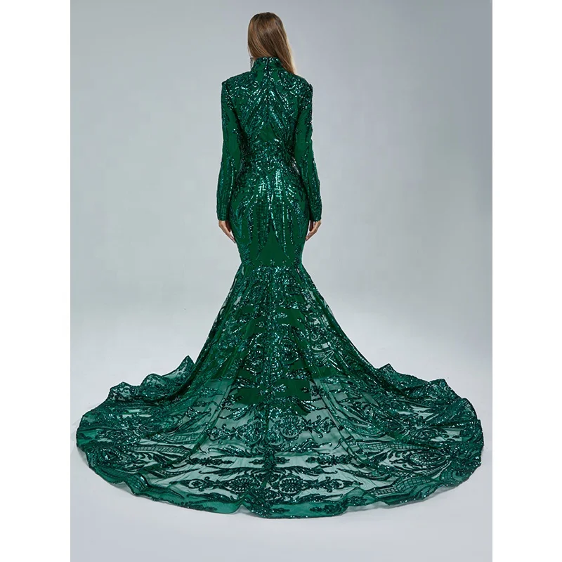 Wholesale Halter Long Sleeve Sexy V Bodycon Slim Hip Gown Wholesale Halter Long Sleeve Sexy V Bodycon Slim Hip Gown