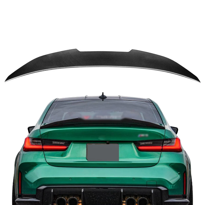 2*2 Weave Trunk Dry/Gloss Carbon Fiber Rear Spoiler For BMW G80 M3  G20 3 Series Psm Style