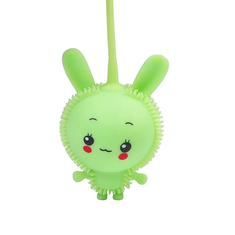 
Factory Wholesale Custom Cartoon Rabbit Flash Stress Toys Creative Puffer Ball Toys For Kids Novelty Decompression Toys 