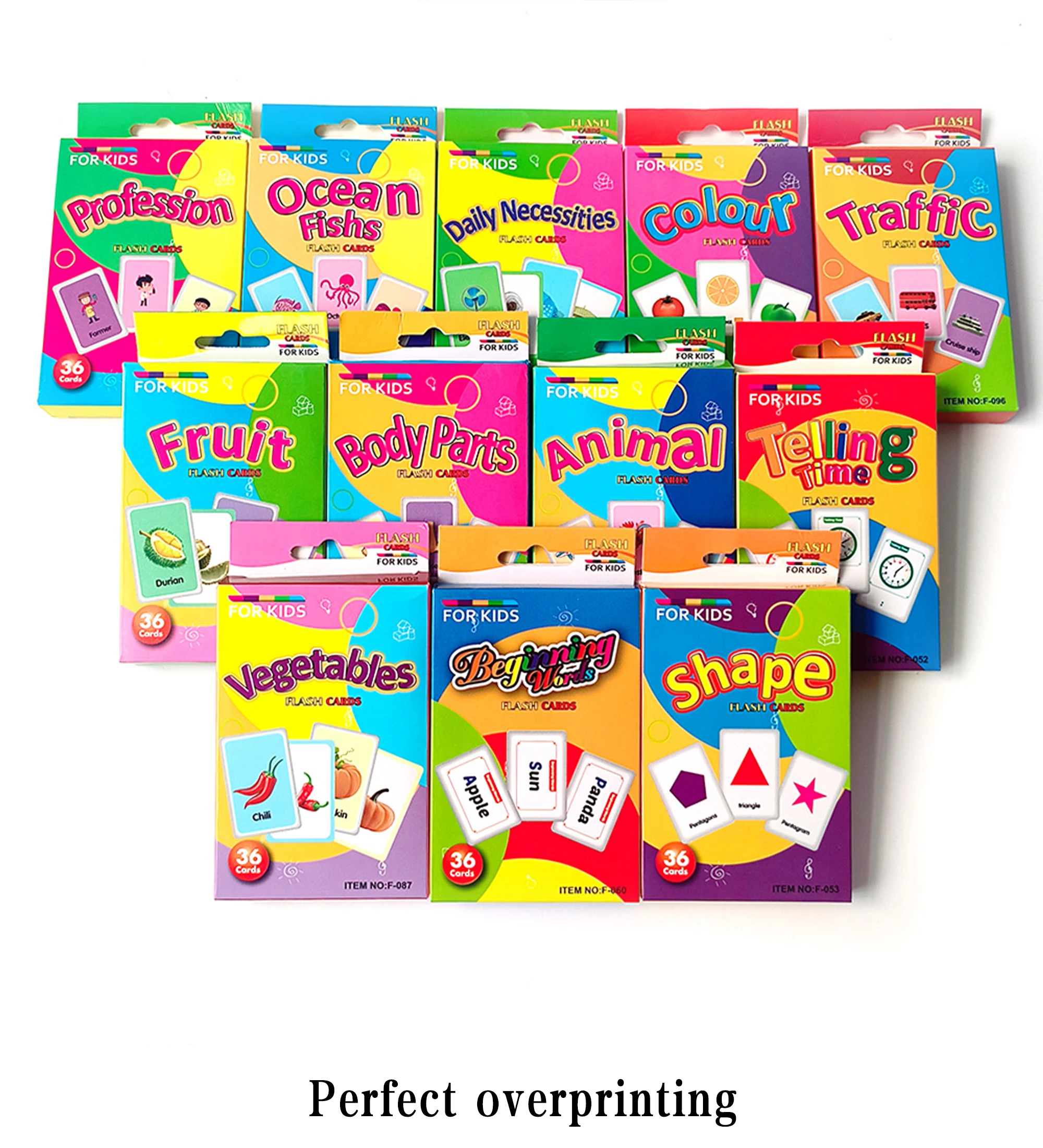 Flash Card Printing Service  Montessori Educational Toys Kids Learning Custom Flash Cards/cognitive Cards Board Games factory