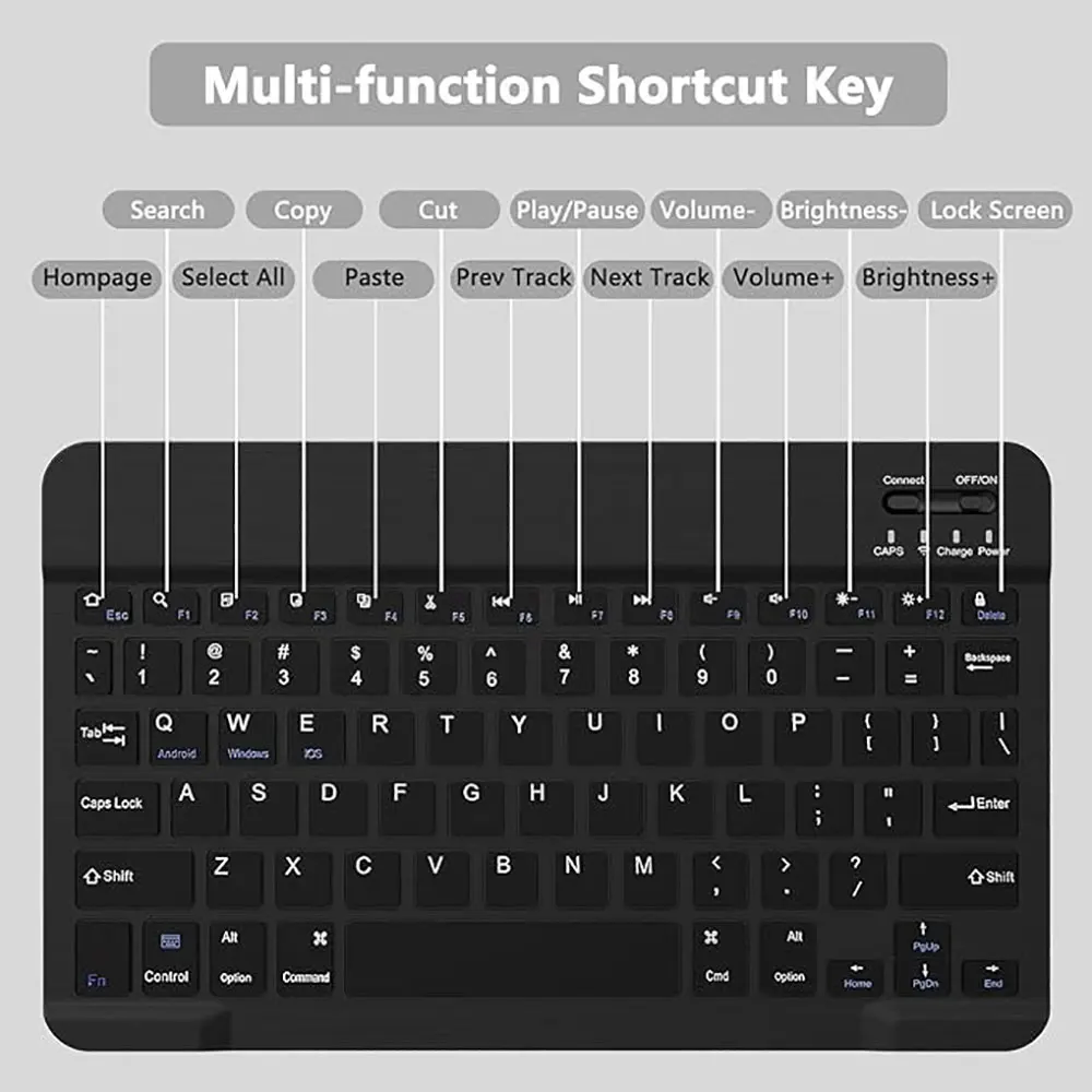 product magnetic wireless detachable keyboard case for ipad 11 inch with stand flip cover pen holder laudtec-4