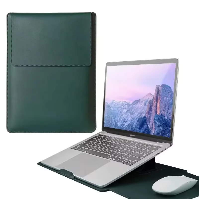 153 inch ultra thin computer pu leather sleeve with stand-35