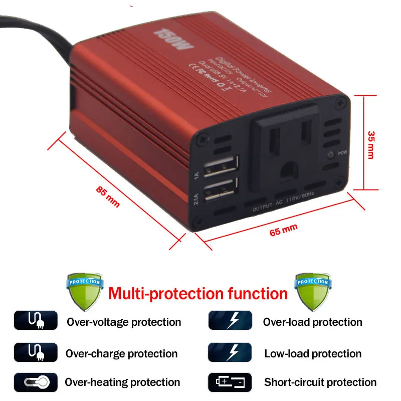 dc 12v 24v 48v to ac 110v 220v