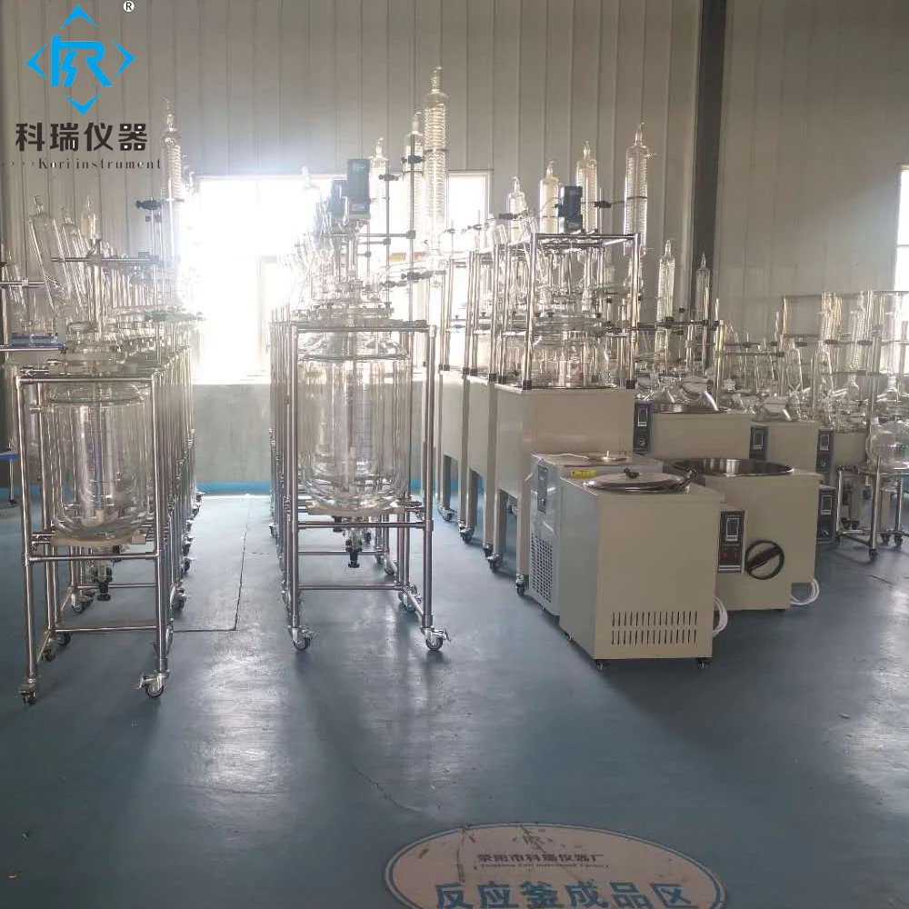 
 Стекло с двойными стенками реактор покрытый кожухом 1l 2l 3l 5l 10l 20l 30l 50l 100l 150l 200l (нагревательные охладительные)  