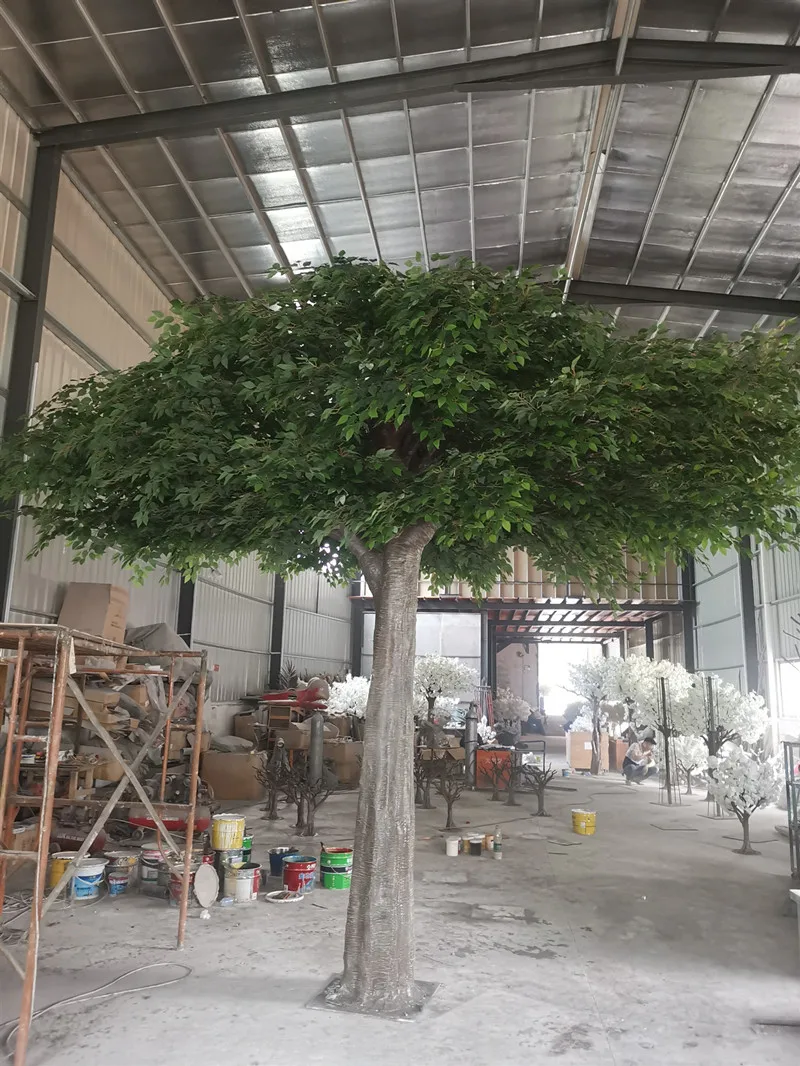 Customize Large Fake Banyan Tree Artificial Big Green Tropical Tree In