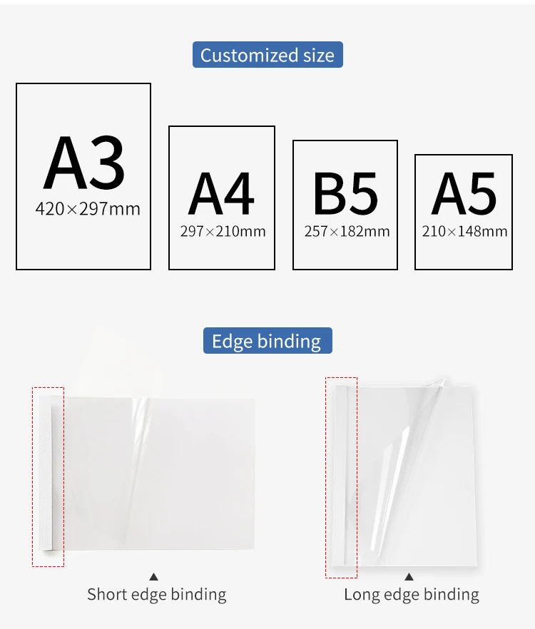 Customizable And Versatile Printable Thermal Binding Covers For 