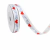 Blanco - Rama Azul y Corazones Rojos - 1cm*10 Yardas