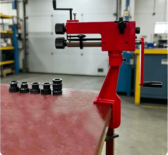 TEBAK Manual Metal Sheet Rotary Forming Tool RM08 Hand Crank Bead Roller for HVAC Duct Fabrication