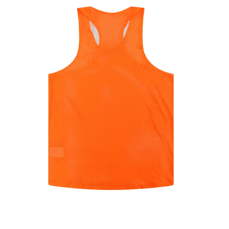 Seamless Mesh Breathable Man Big Hole Quick Dry 100% Polyester 100 GSM Marathon Running Sleeveless T-Shirt for Men