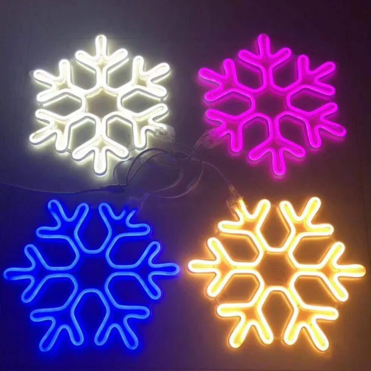 neon rope snowflake