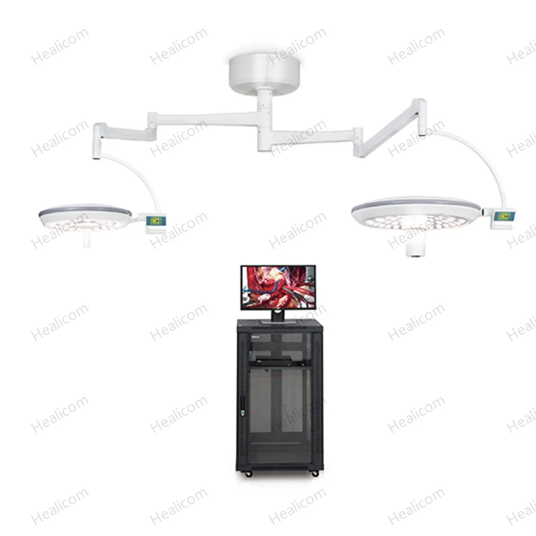 HLED-700/500A -TV 3 Arms LED Surgical Lamp Operation Theater Light with Video Camera factory