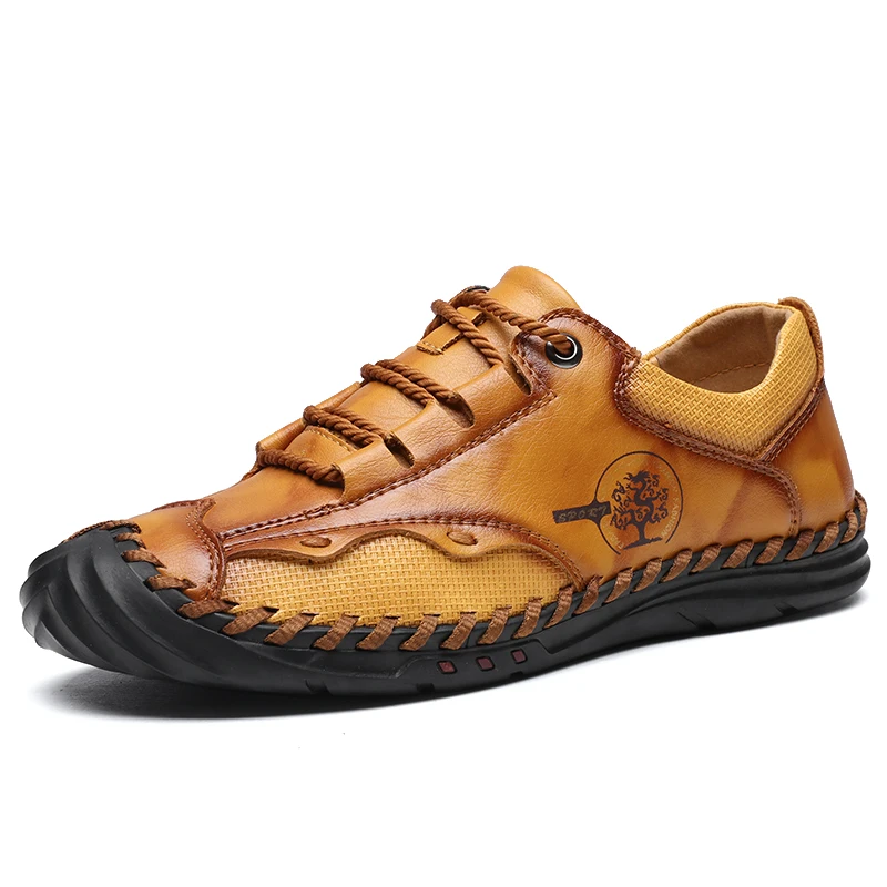New Arrival Accept OEM Service Custom Logo Ready Stock Large Size Hand Made Driving Oxford Men Genuine Leather Shoes