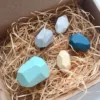 5 5 colored stacked stones of pine wood