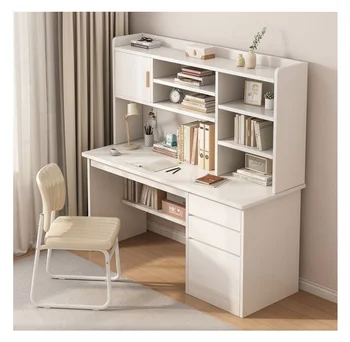 Modern Children's Study Table with Bookshelf Kids Study Writing Desk for Bedroom Computer Table