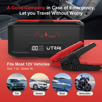 20000mah 1600a Auto Batterie Starthilfe USB Schnellladegerät Portable Power  Bank Led Taschenlampe Notfall Booster