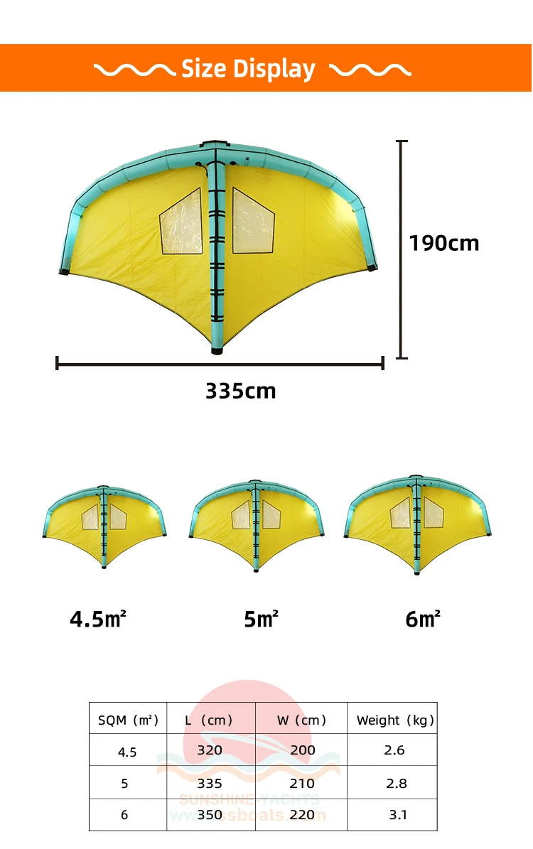 Handheld Wind Surfing Kite Wing Board Kite Surfing Kites Inflatable