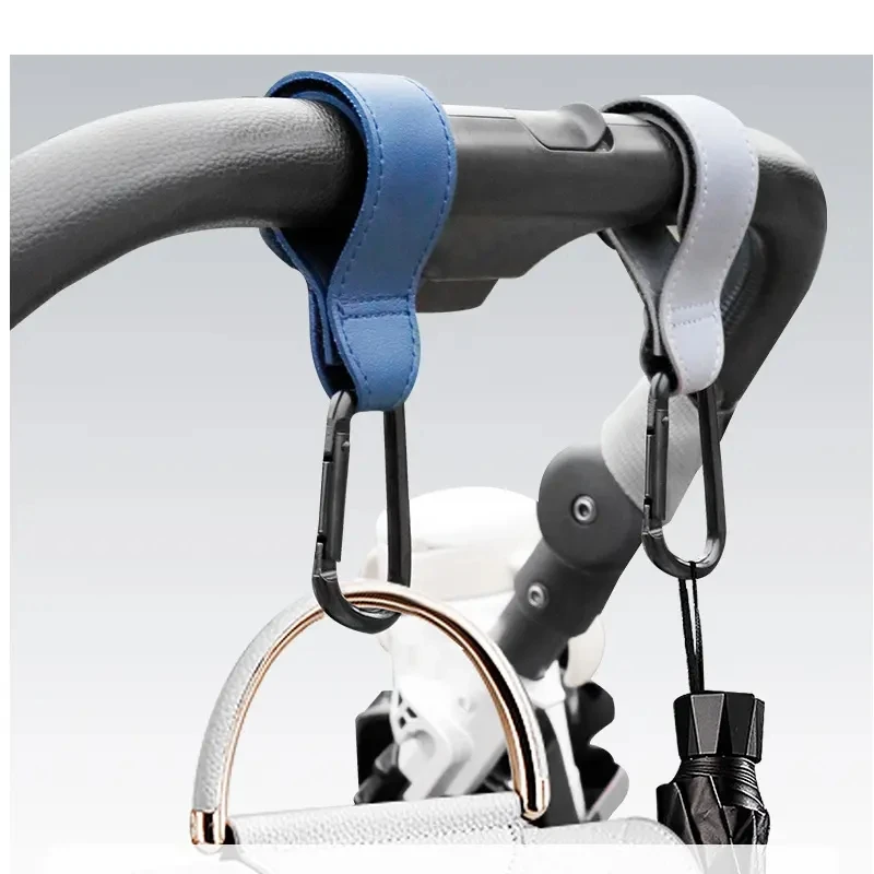 Premium Baby Stroller Hook Leather Stroller Clip Hanger Bag Hooks for  Hanging Shopping Bag