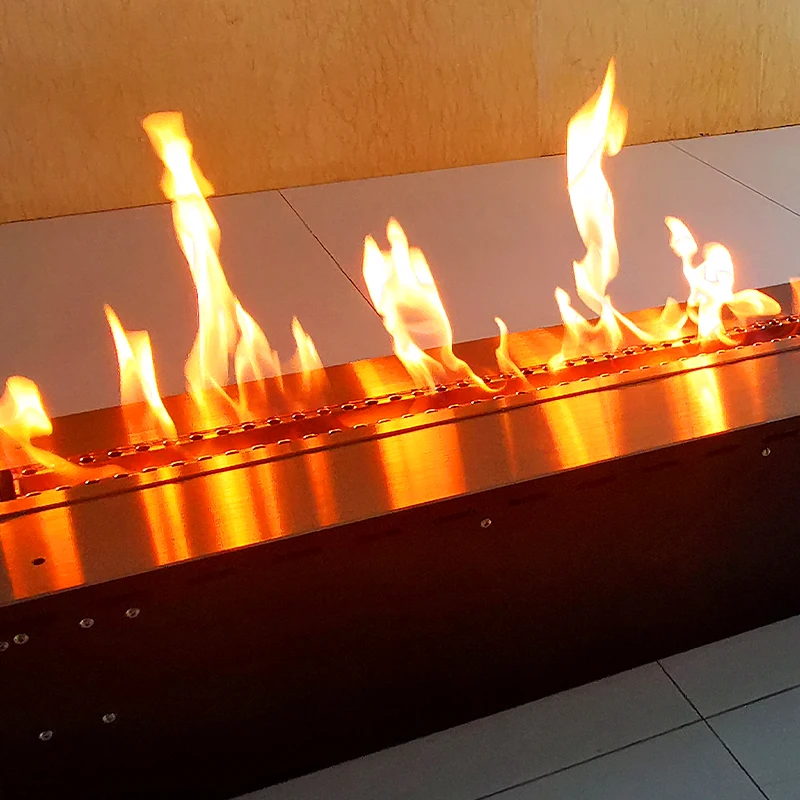 Custom Titanium Plating Automatic Smart 60 Inch Remote Control Alcohol Fireplace Insert Bio Ethanol Fireplace burner