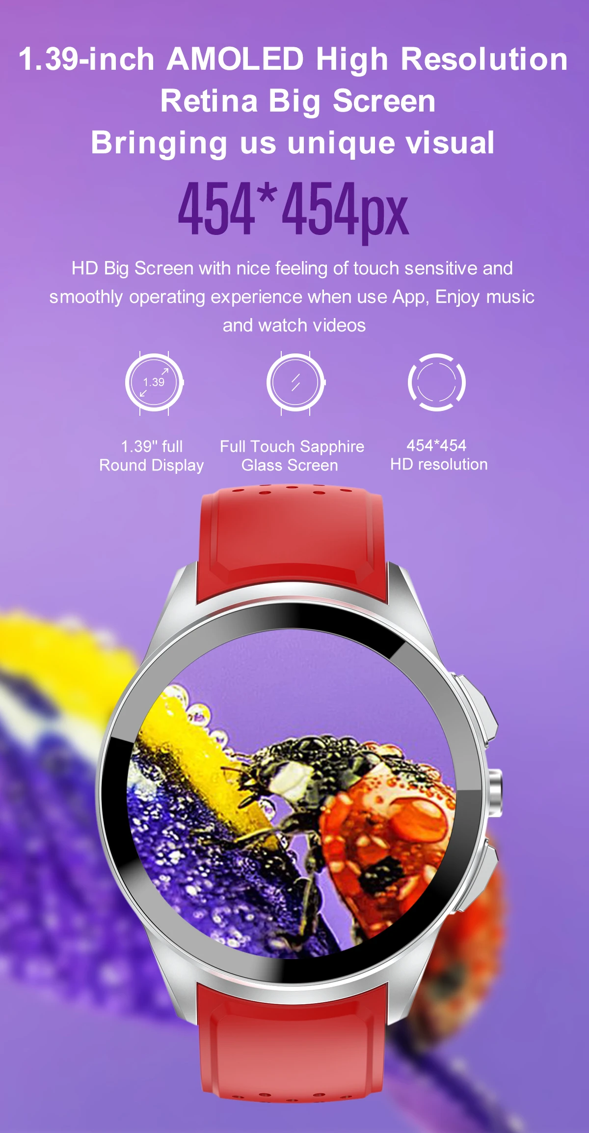 New Arrival 4g Smartwatch Android 9.1 Smart Watches With Gps 1+16g Wifi