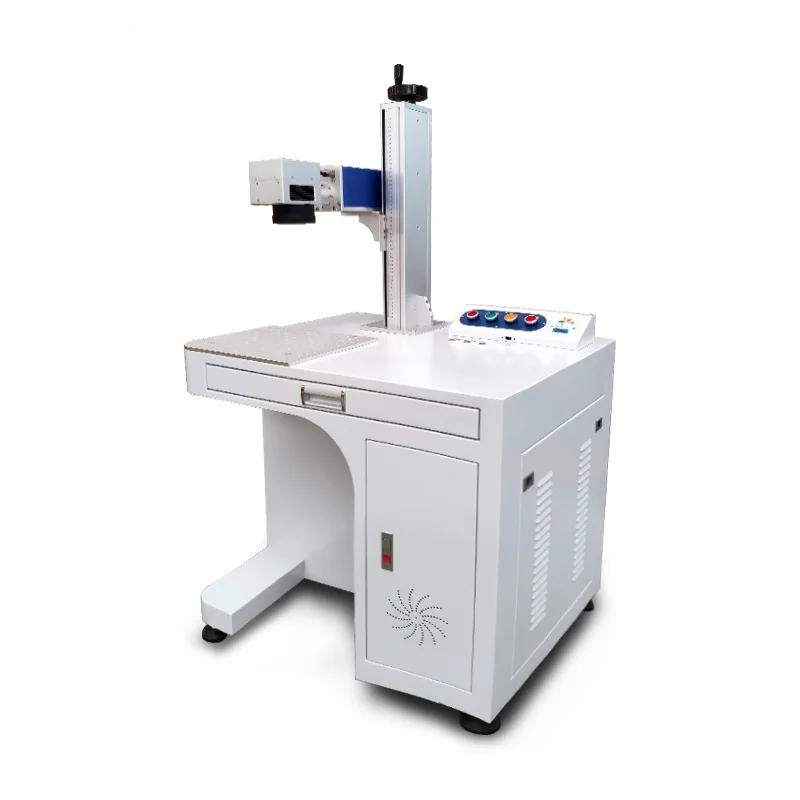 20w 30w Split Type Raycus Fiber Laser Marker and Stainless Steel Laser Marking Machine for Label logo Keyboard Metal Jewelry