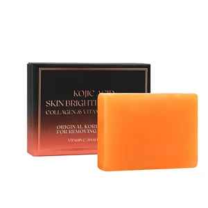 Best Selling Handmade Face Wash Bath Soap Tumeric Kojic Acid Cleanse Brighten Whiten Soap 100g 1 Pcs