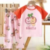 Dxck03 - Manica corta, pantaloni lunghi - Cucciolo ciliegia
