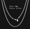 3MM Silver Cuban Chain