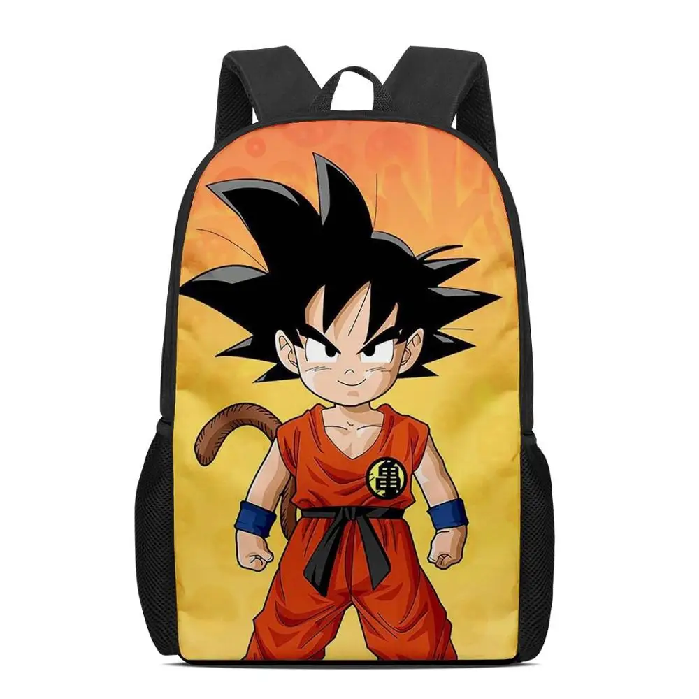 Bzdaisy Cartoon Backpack with Double Side Pockets - Dragon Ball Goku Theme  Unisex for kids Teen