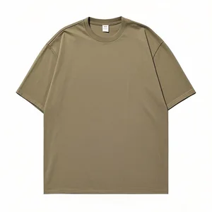 New Arrival Heavyweight Pure Cotton Short Sleeve T-Shirt Crew Neck, Loose Fit Solid Color Breathable Undershirt